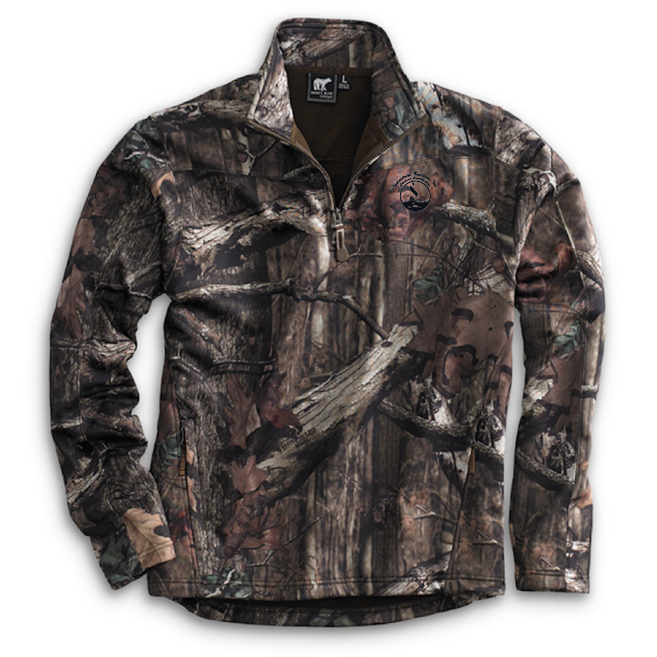 IBI401. White Bear Mossy Oak Camo Pullover
