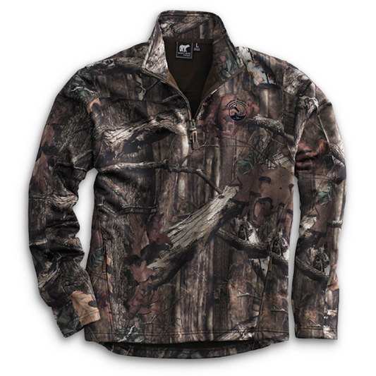 IBI401. White Bear Mossy Oak Camo Pullover