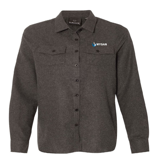 WYS117. Burnside Long Sleeve Solid Flannel Shirt