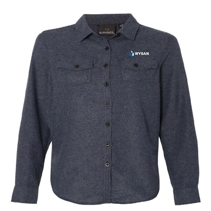 WYS117. Burnside Long Sleeve Solid Flannel Shirt