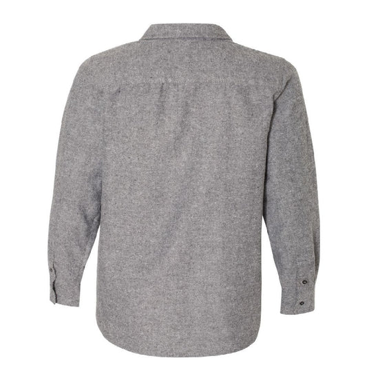 TRCN117. Burnside Long Sleeve Solid Flannel Shirt