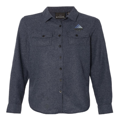 TRCN117. Burnside Long Sleeve Solid Flannel Shirt