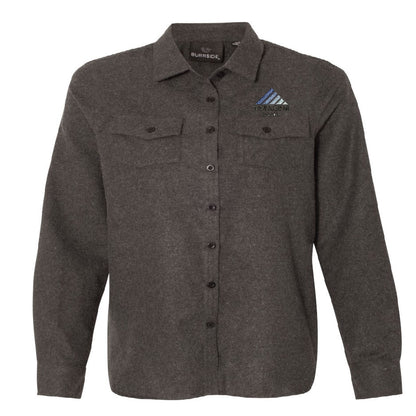 TRCN117. Burnside Long Sleeve Solid Flannel Shirt