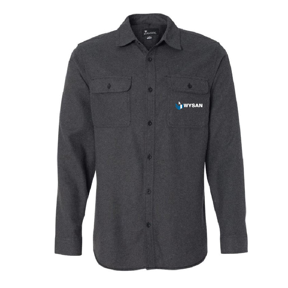 WYS225. Burnside Long Sleeve Solid Flannel Shirt