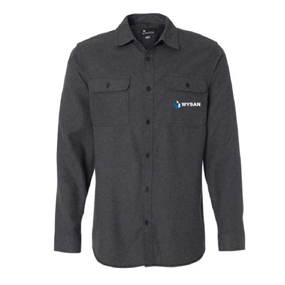 WYS225. Burnside Long Sleeve Solid Flannel Shirt