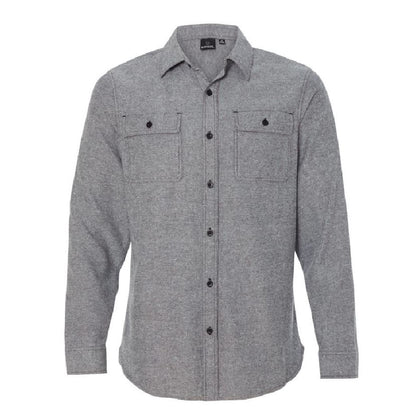 TRCN225. Burnside Long Sleeve Solid Flannel Shirt