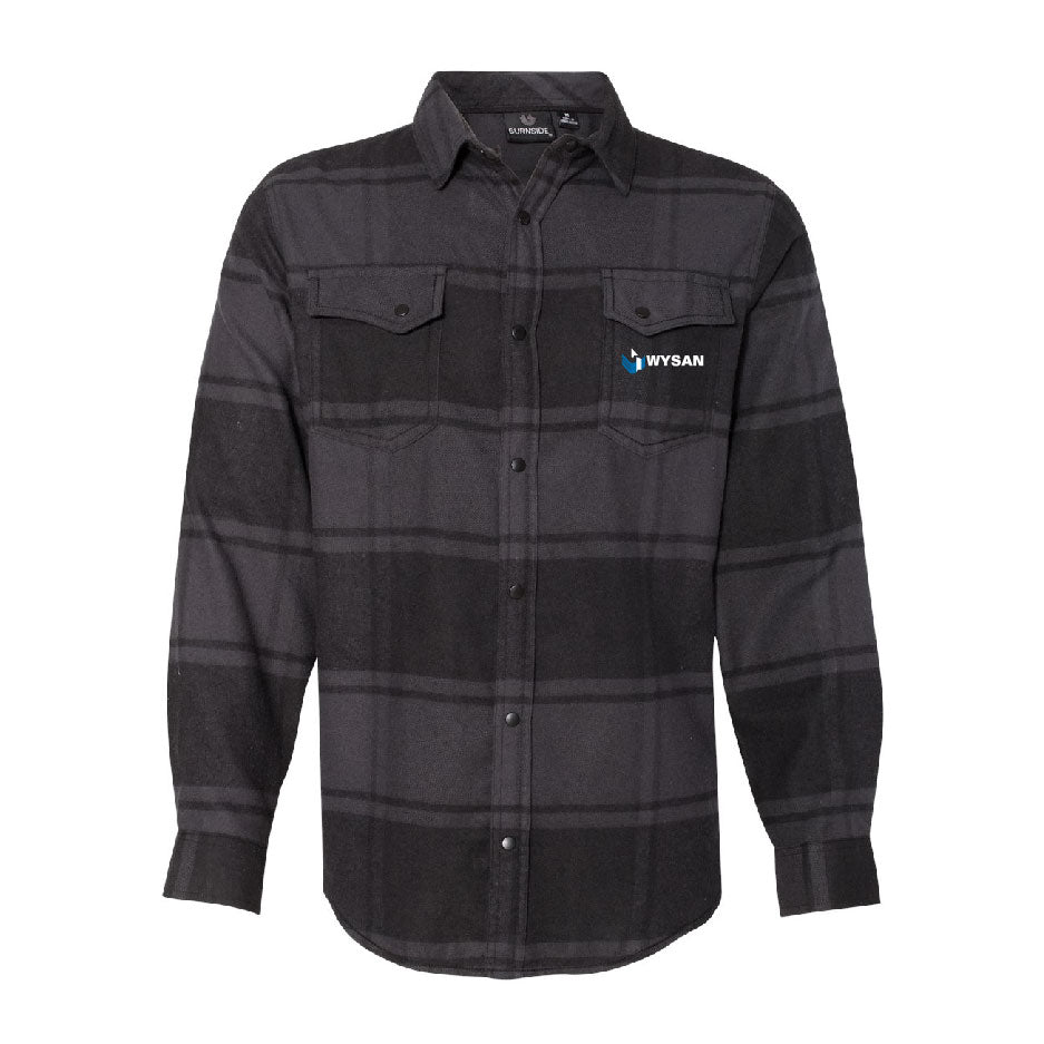 WYS223. Burnside Snap Front Flannel Shirt