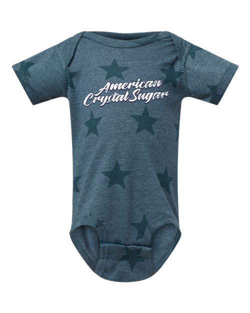 ACS434. Infant Five Star Short Sleeve Onesie.