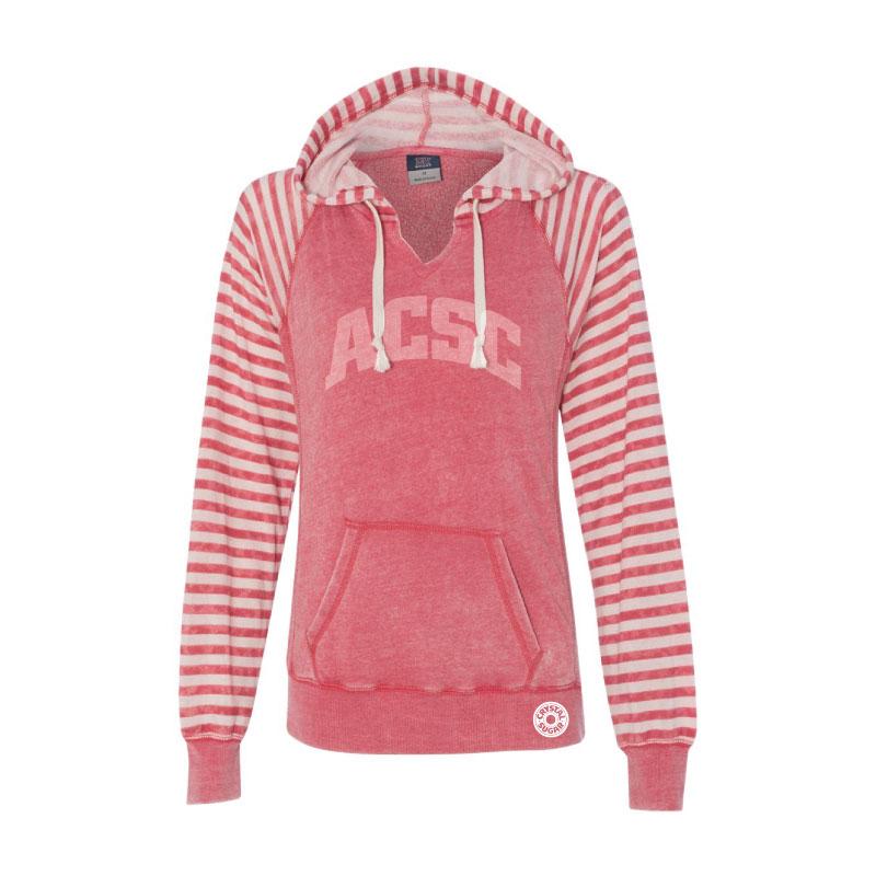ACS116. Women's Fleece Sanded Piper Hooded Sweatshirt