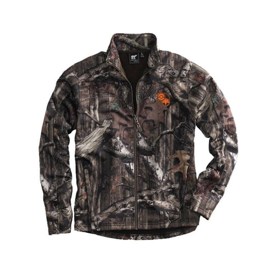 ACS208T. Men's Tall White Bear Mossy Oak Camo Full-Zip Pullover