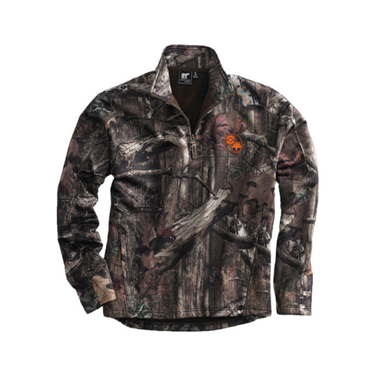 ACS209. Men's White Bear Mossy Oak Camo ¼-Zip Pullover