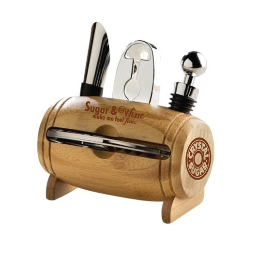 ACS523. Bamboo Barrel Wine Set