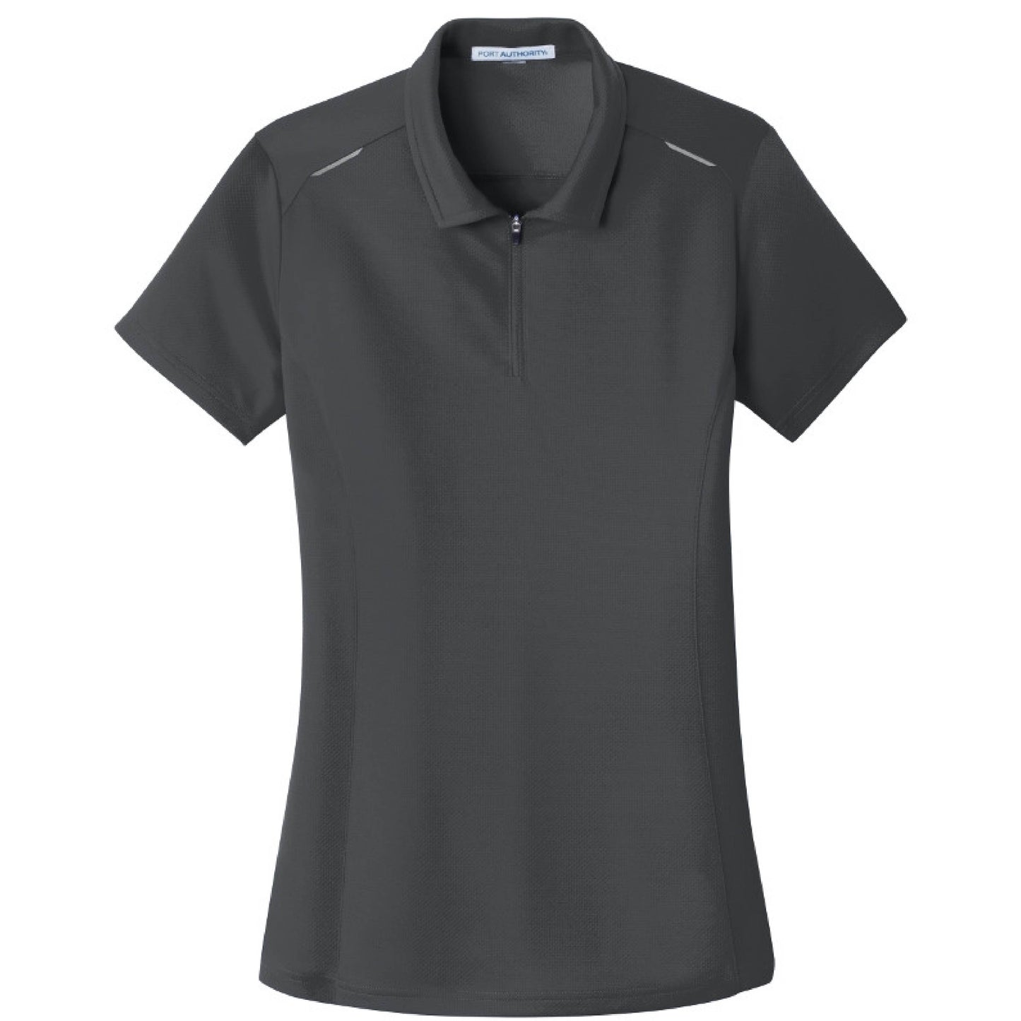 IBI102. Ladies’ Port Authority Pinpoint Mesh Zip Polo