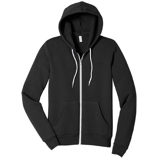 KM102. Unisex Full Zip Hooded Sweatshirt