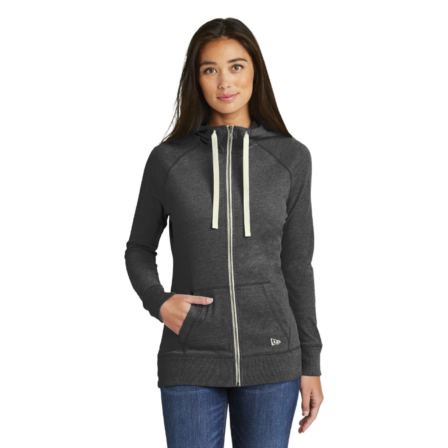 CAPLP107. Ladies Sueded Cotton Blend Full-Zip Hoodie