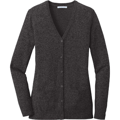 FLAG100. Women's Port Authority® Marled Cardigan Sweater