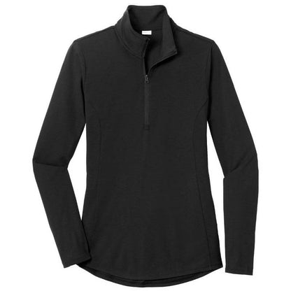CAPLP105. Ladies PosiCharge ® Tri-Blend Wicking 1/4-Zip Pullover