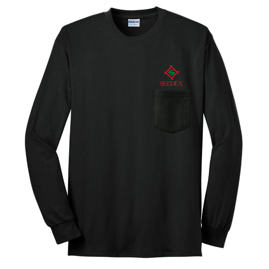SDX205. Men’s 100% Cotton Long Sleeve T-Shirt w/ Pocket