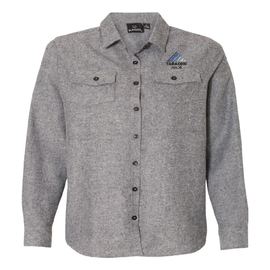 TRCN117. Burnside Long Sleeve Solid Flannel Shirt