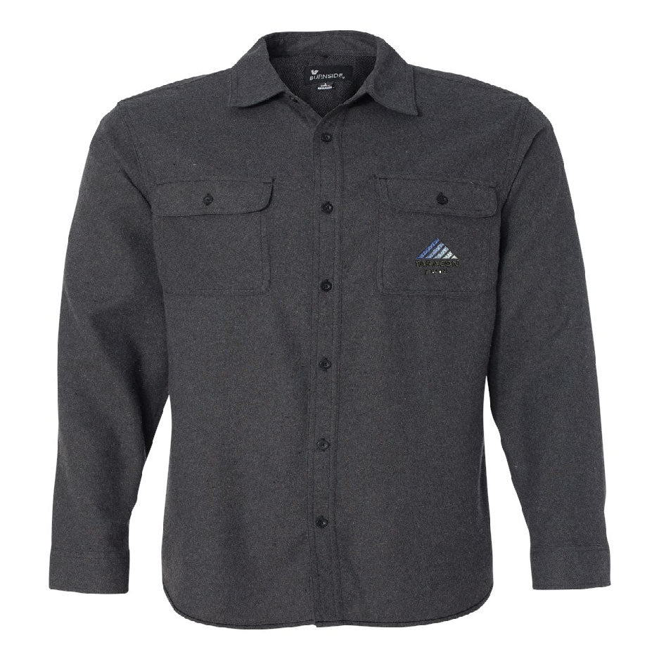 TRCN225. Burnside Long Sleeve Solid Flannel Shirt