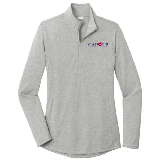 CAPLP105. Ladies PosiCharge ® Tri-Blend Wicking 1/4-Zip Pullover