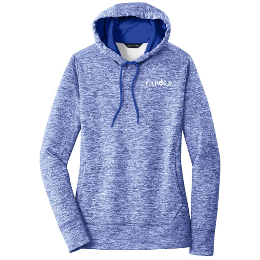 CAPLP106. Ladies PosiCharge® Electric Heather Fleece Hooded Pullover