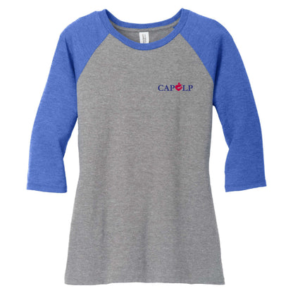 CAPLP109. Ladies' Perfect Tri ® 3/4-Sleeve Raglan