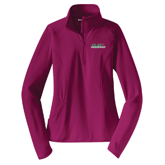 CC202. Women’s Sport-Tek Sport-Wick® Stretch 1/2-Zip Pullover Sweatshirt