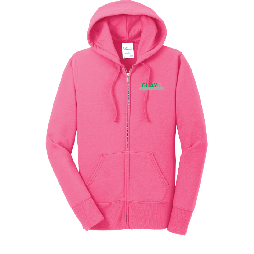 CC212. Women's Port & Company Core Fleece Full-Zip Hooded Sweatshirt