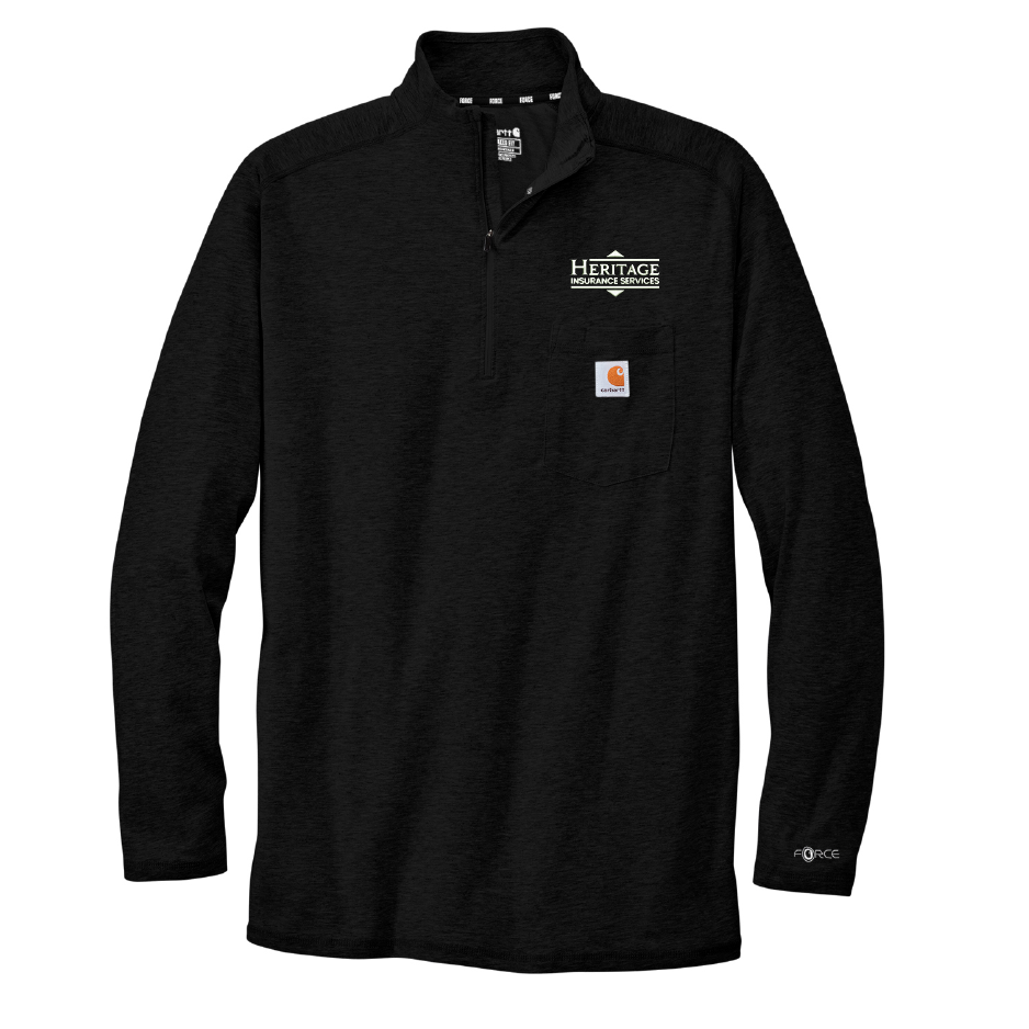 HI216. Carhartt Force 1/4-Zip Long Sleeve T-Shirt