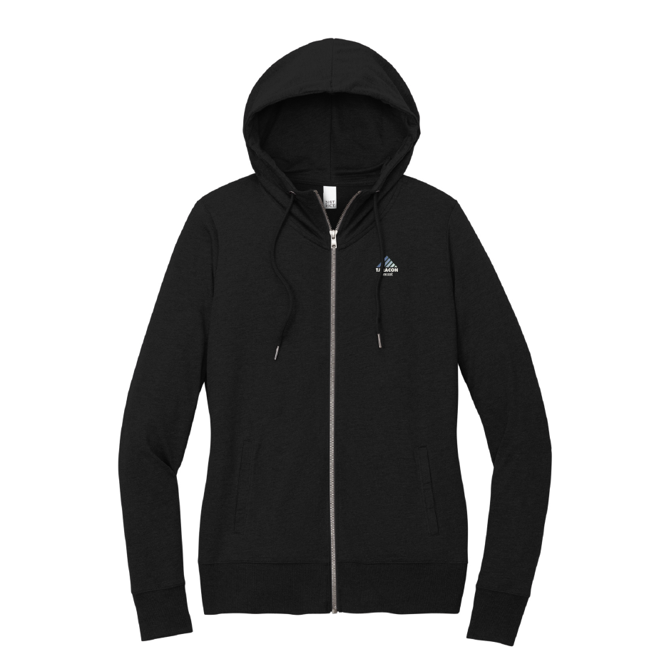 TRCN121. District Women's Feathweight Full-Zip Hoodie