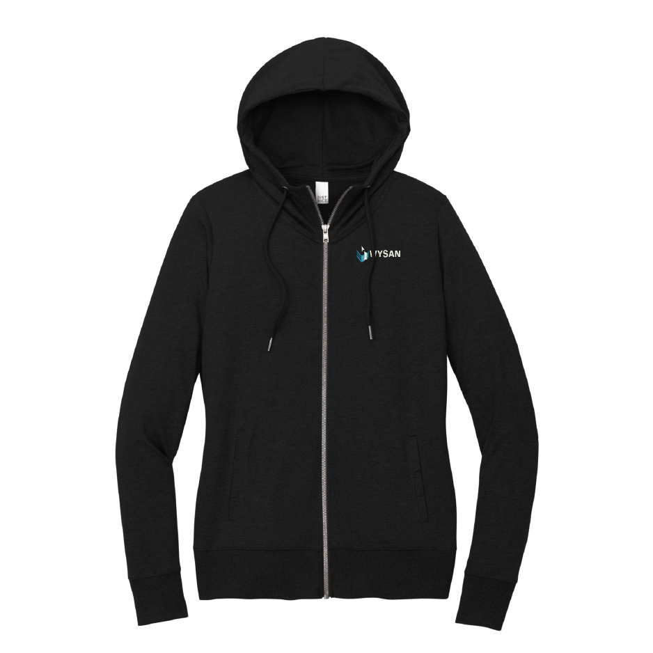 WYS121. District Women's Feathweight Full-Zip Hoodie