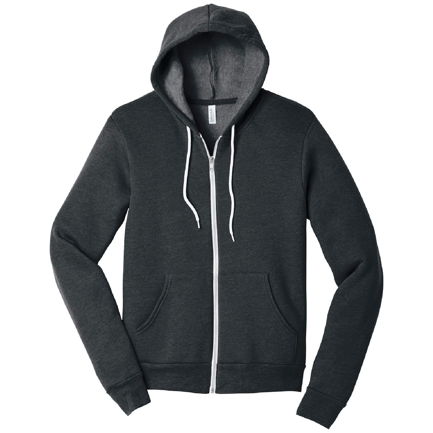 KM102. Unisex Full Zip Hooded Sweatshirt