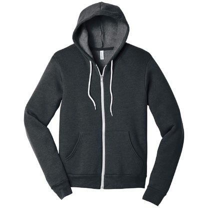 KM102. Unisex Full Zip Hooded Sweatshirt