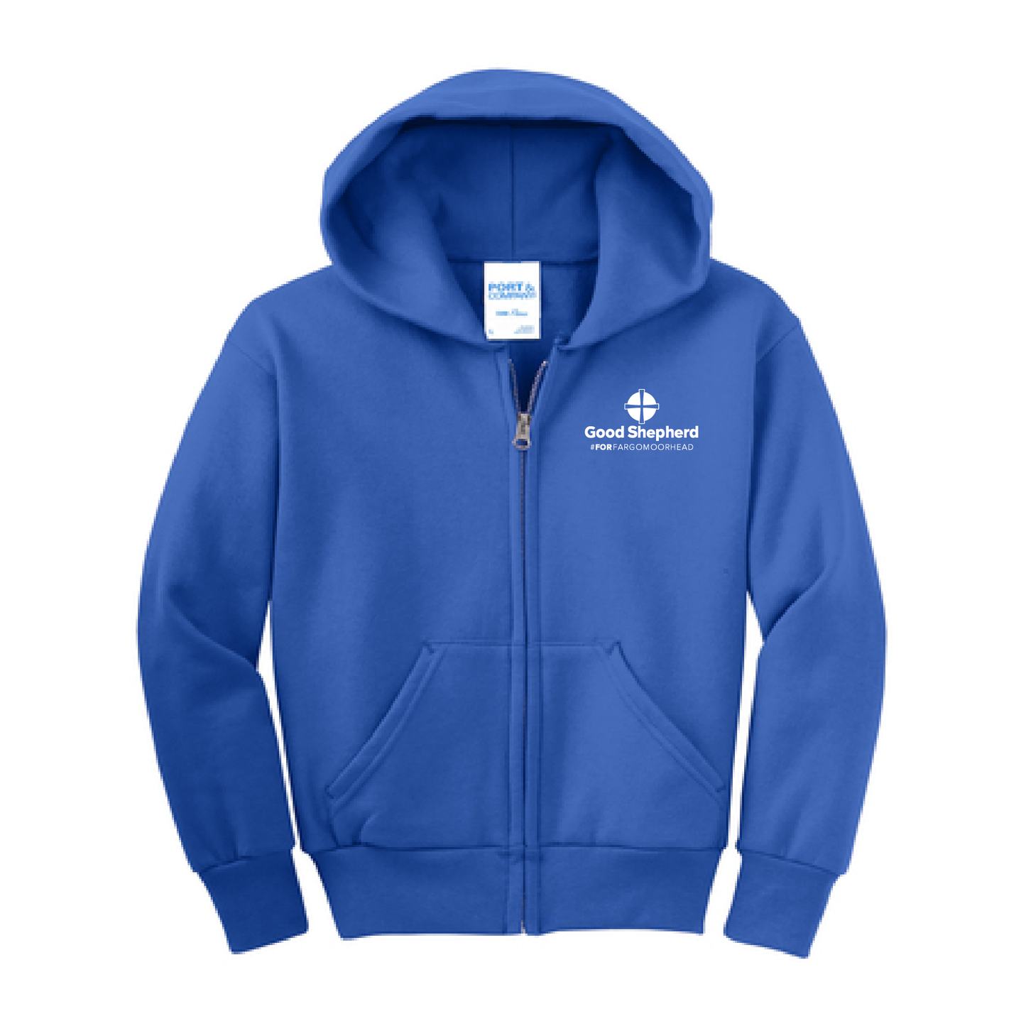 GSL001. Port & Company Youth Fleece Full-Zip Hooded Sweatshirt