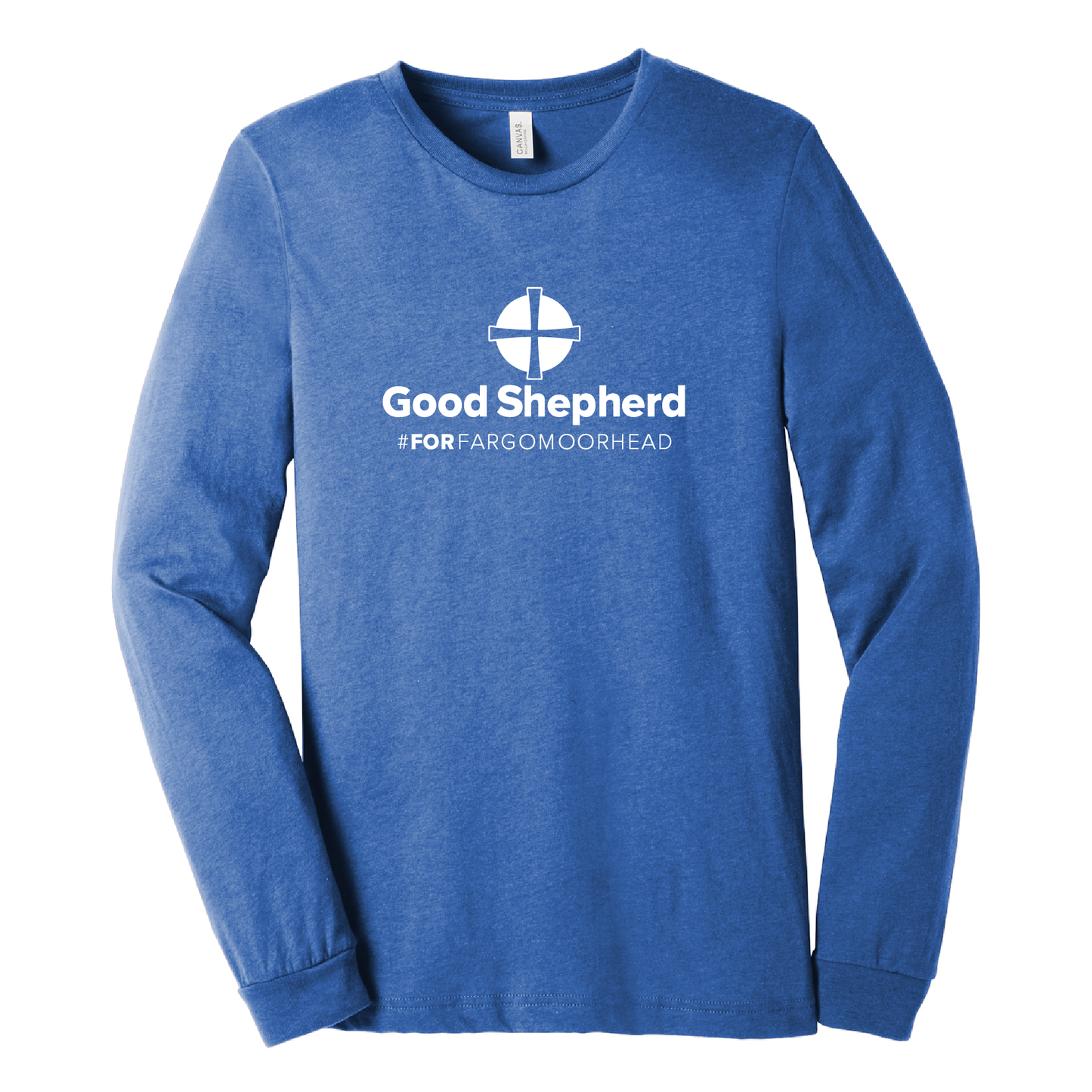 GSL305. Bella+Canvas Unisex Heather Long Sleeve Tee (Heather True Royal)
