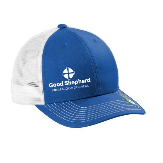 GSL400. Port Authority Eco Snapback Trucker Cap (True Royal/White)