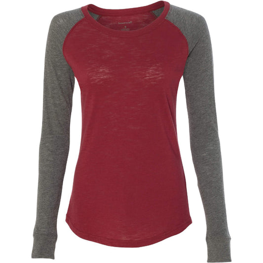 GC233. Women's Boxercraft Preppy Patch Slub T-Shirt