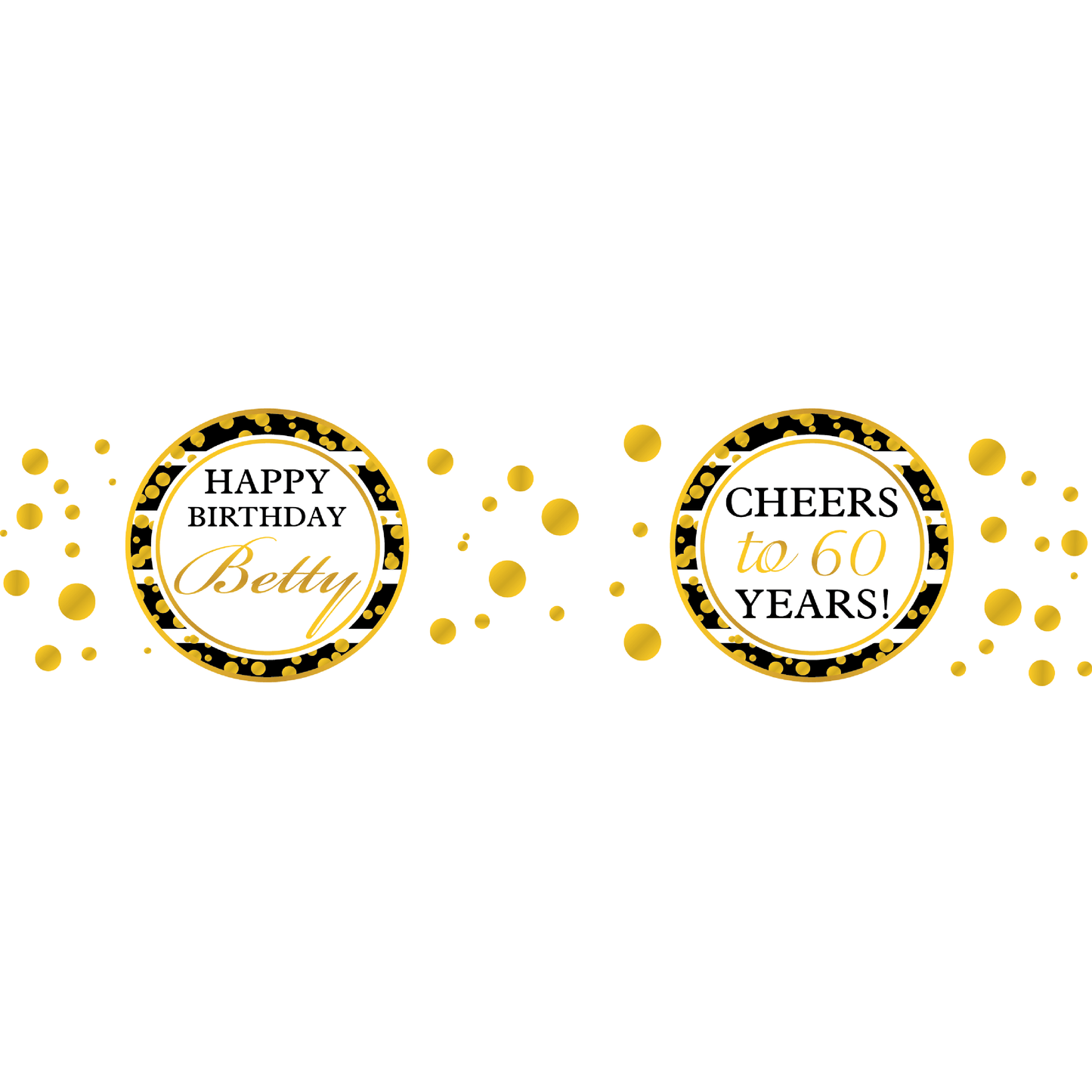 Gold Polka Dot Birthday Cup