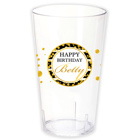 Gold Polka Dot Birthday Cup