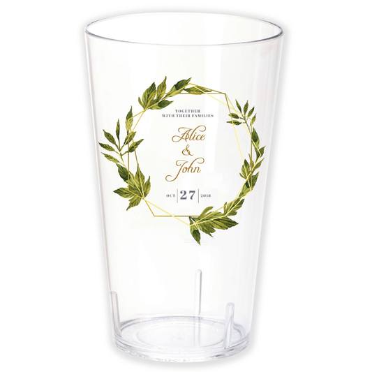 Green Wreath Wedding Cup