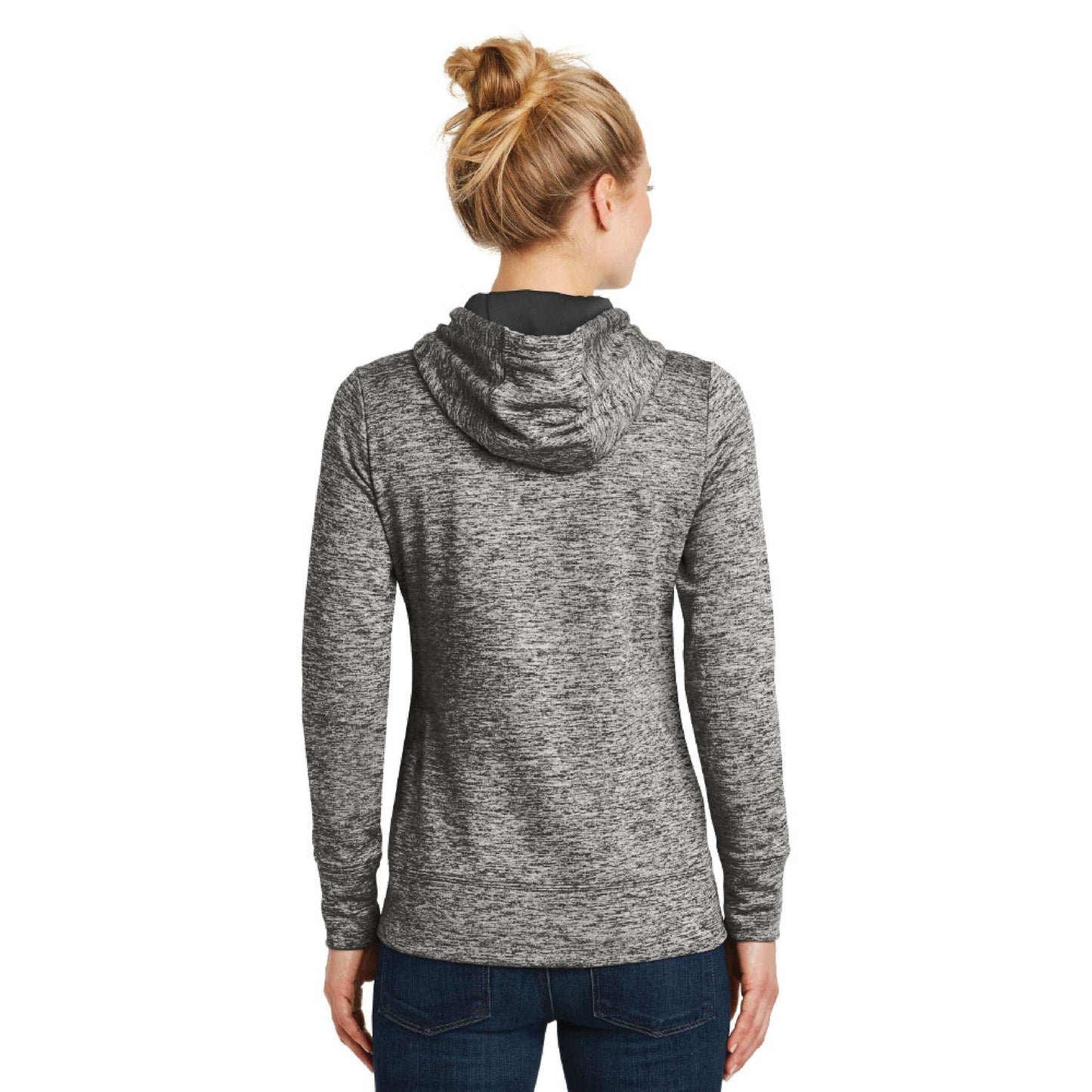 CAPLP106. Ladies PosiCharge® Electric Heather Fleece Hooded Pullover