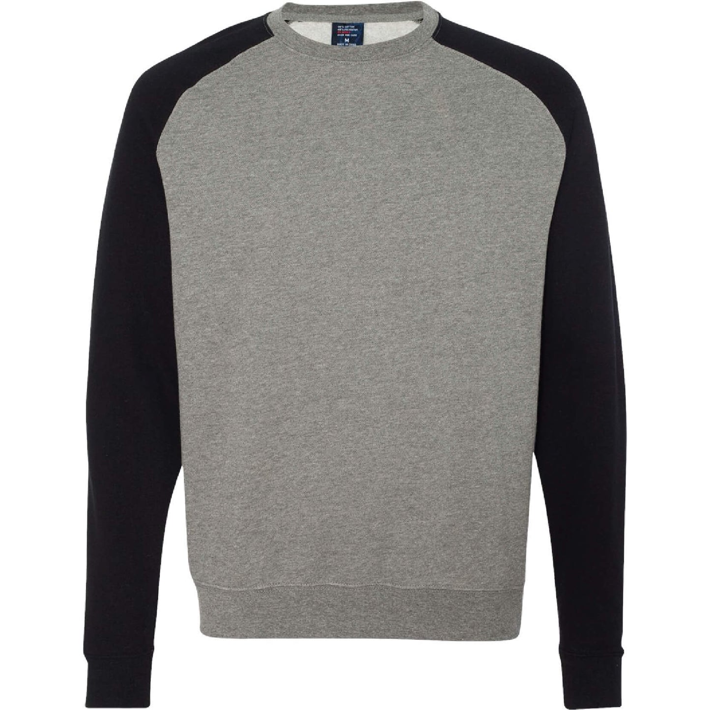 GC130. Men's Independent Trading Co. Fitted Raglan Crewneck Sweatshirt