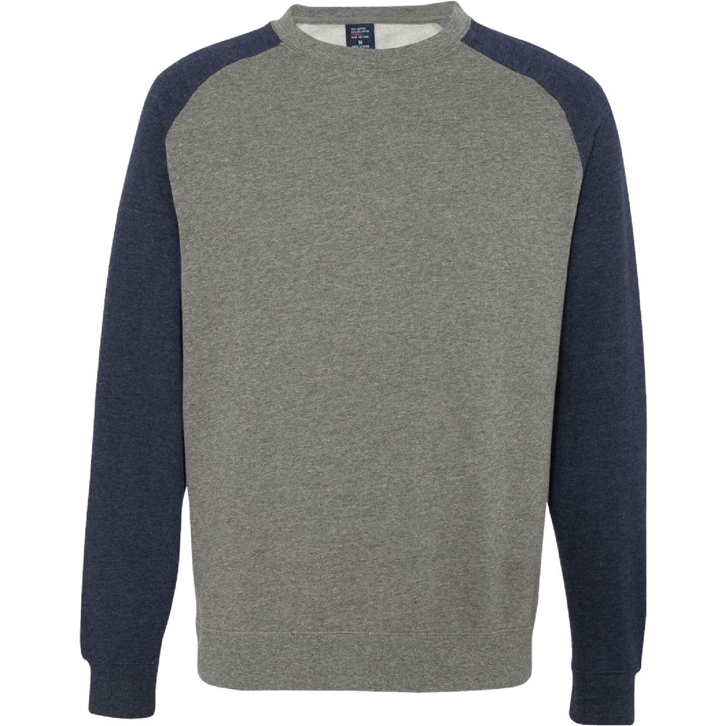 GC130. Men's Independent Trading Co. Fitted Raglan Crewneck Sweatshirt