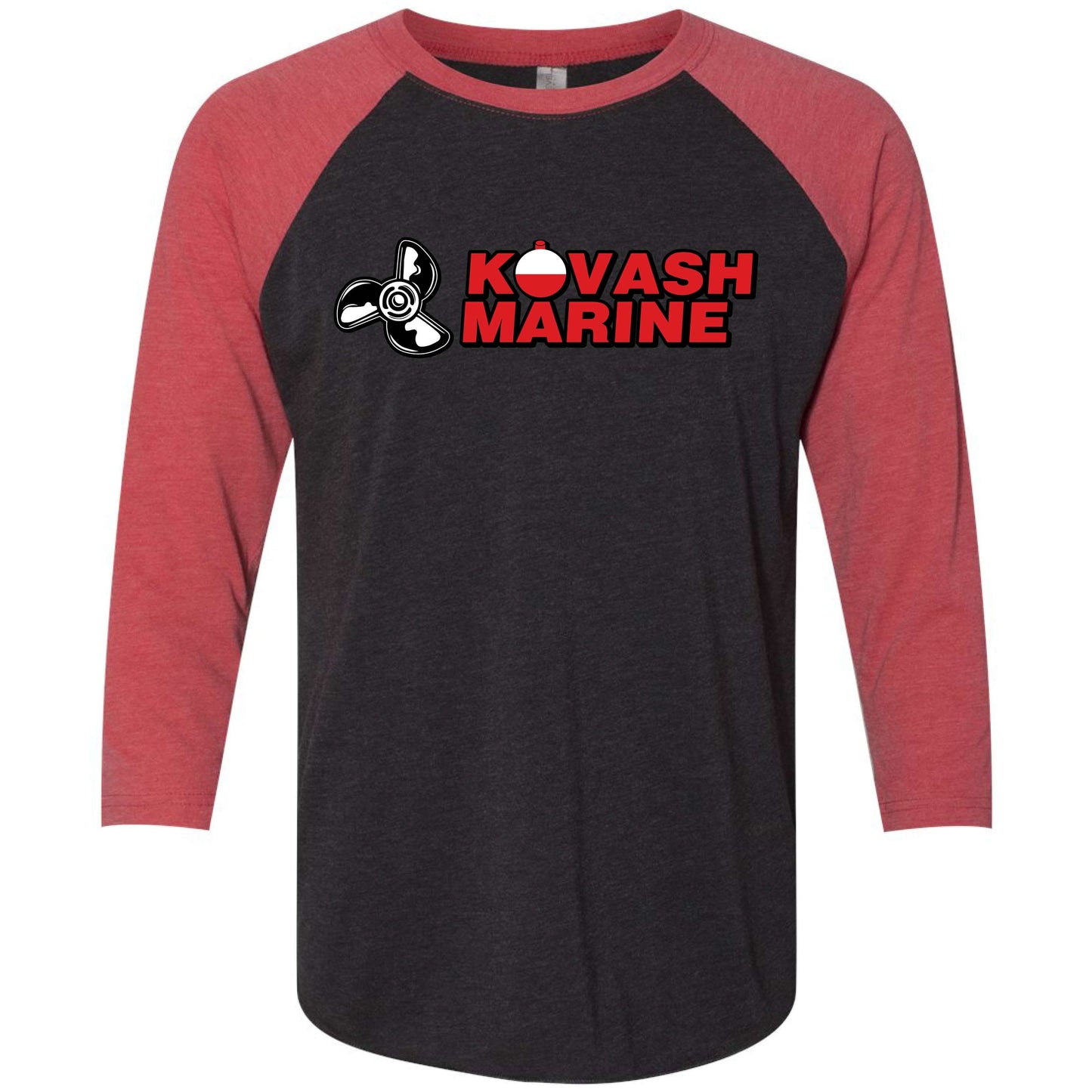 KM105. Unisex Tri-Blend ¾-Sleeve Baseball Raglan