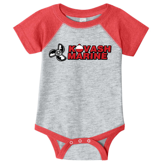 KM402. Infant Raglan Baseball Bodysuit