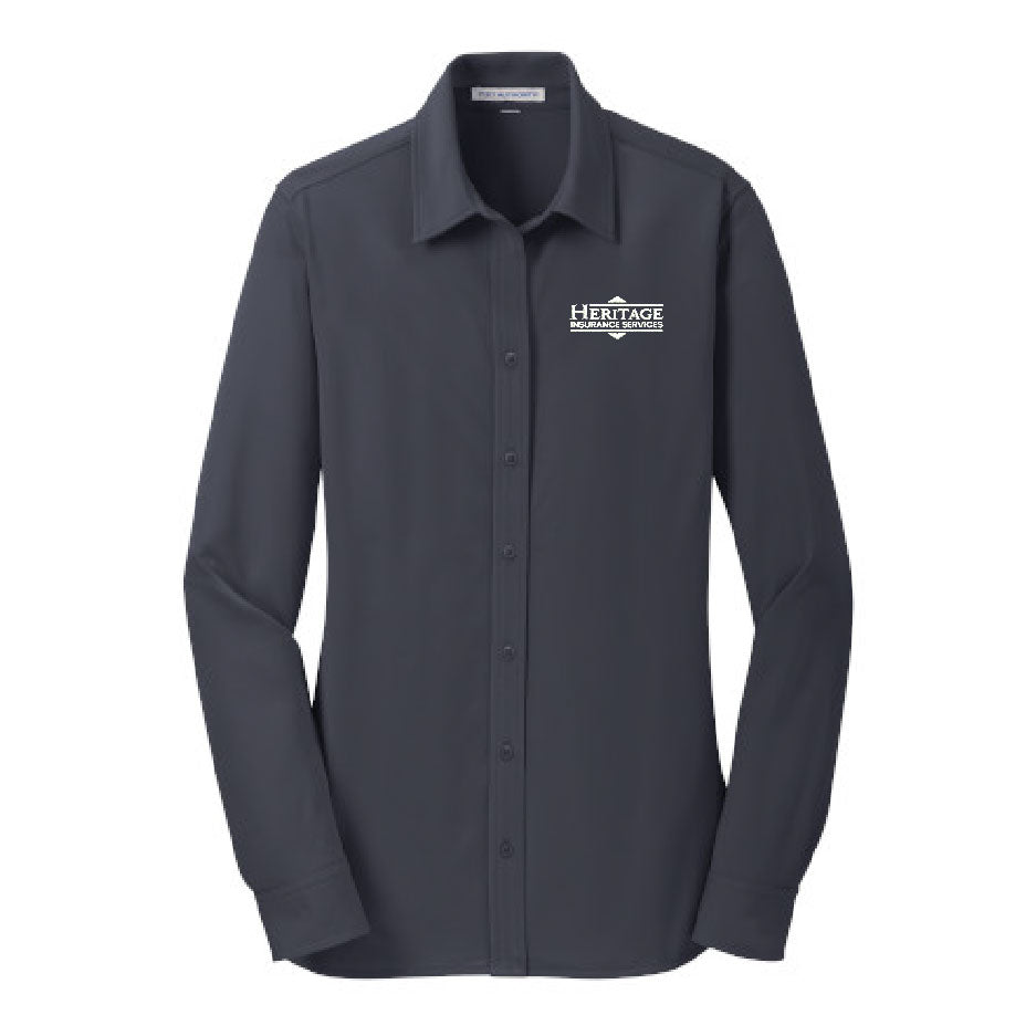 HI100. Port Authority® Ladies Dimension Knit Dress Shirt