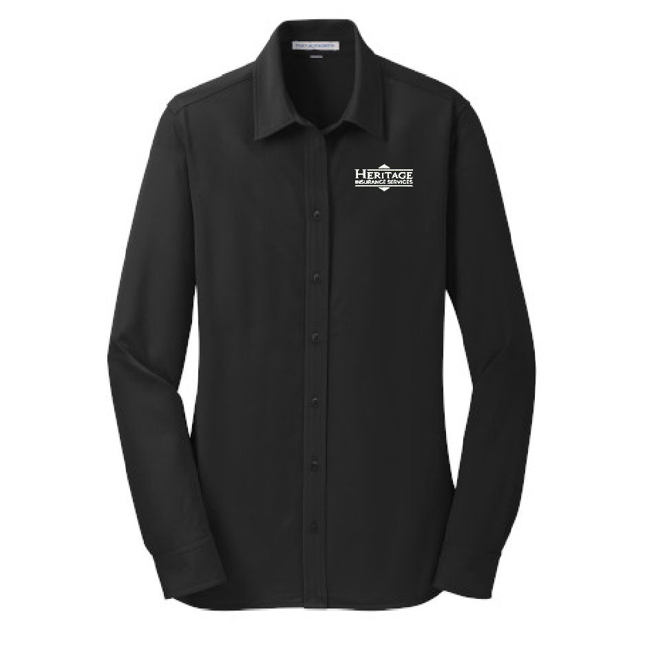 HI100. Port Authority® Ladies Dimension Knit Dress Shirt