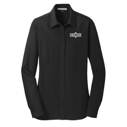 HI100. Port Authority® Ladies Dimension Knit Dress Shirt