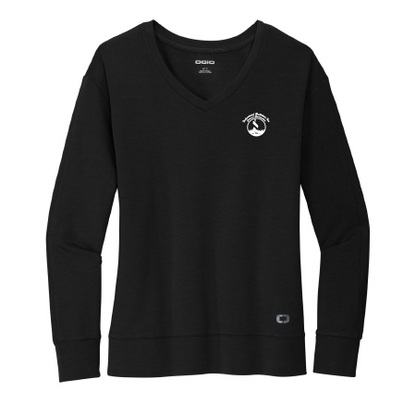 IBI119. OGIO® Ladies Luuma Flex Long Sleeve V-Neck